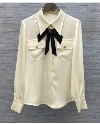 Celine Women's Silk Shirt Cream