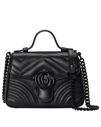 Gucci GG Marmont Mini Top Handle Bag Black