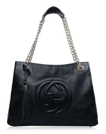 Gucci Soho Leather Tote 308982 Black