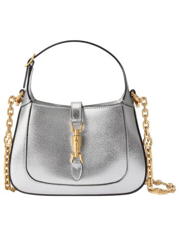 Gucci Jackie 1961 Lame Mini Bag Silver