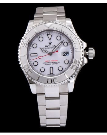 Rolex Stainless Steel Men s Yacht Master Watch White